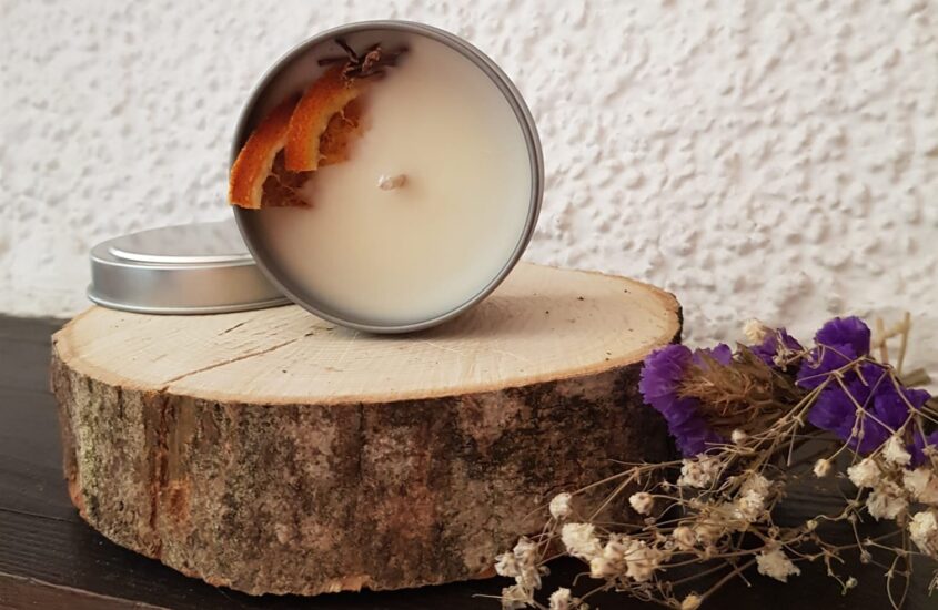 workshop candele in cera di soia