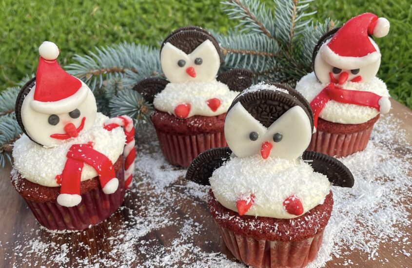 BAMBINI CHEF DI NATALE-Cupcake sotto la neve